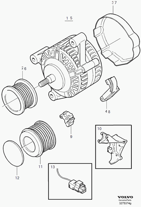 Volvo 8251644 - Alternator 120a: 1.00 pcs. autospares.lv