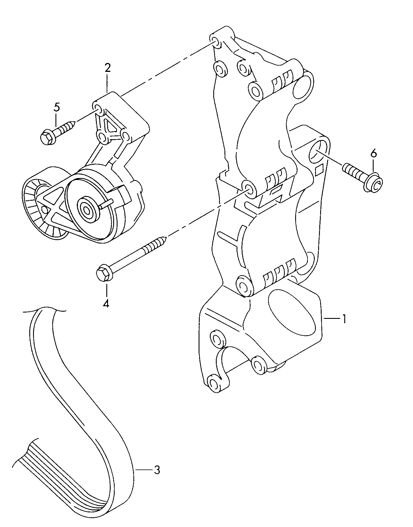AUDI N 102 683 02 - Connecting and mounting parts for alternator: 3 pcs. autospares.lv