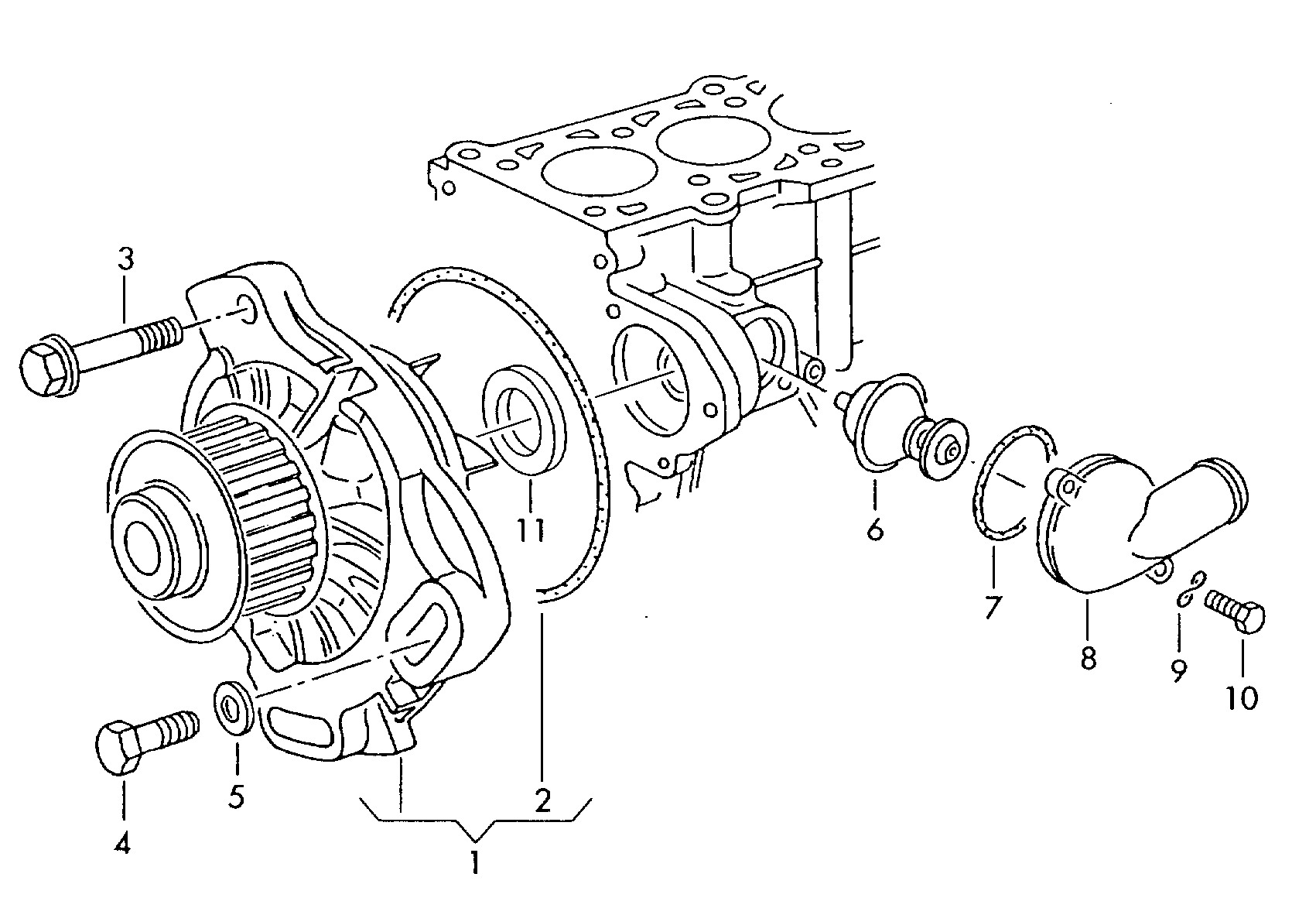 Porsche 069 121 113 - Coolant pump: 1 pcs. autospares.lv