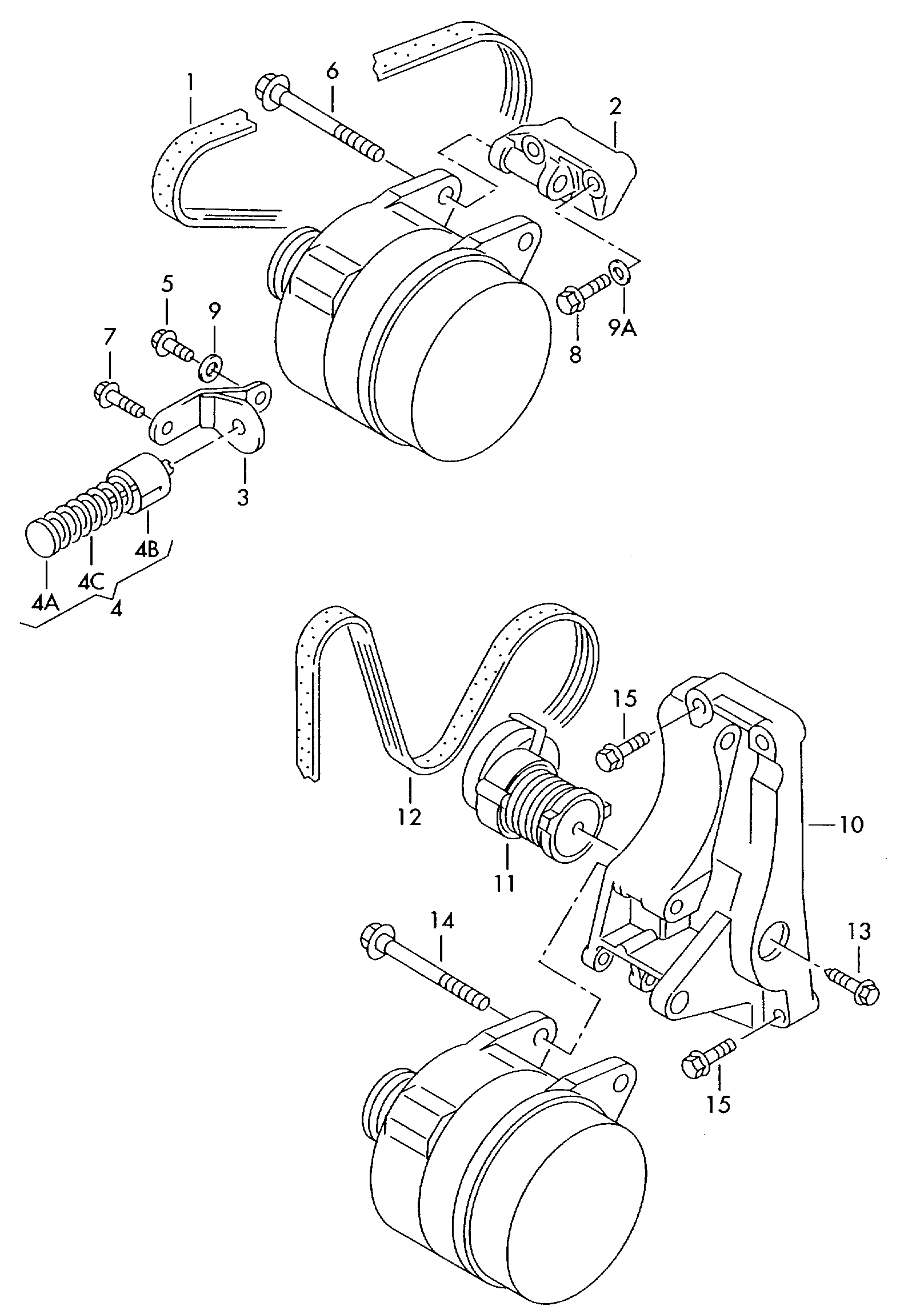 NISSAN 030903137T - Connecting and mounting parts for alternator: 1 pcs. autospares.lv