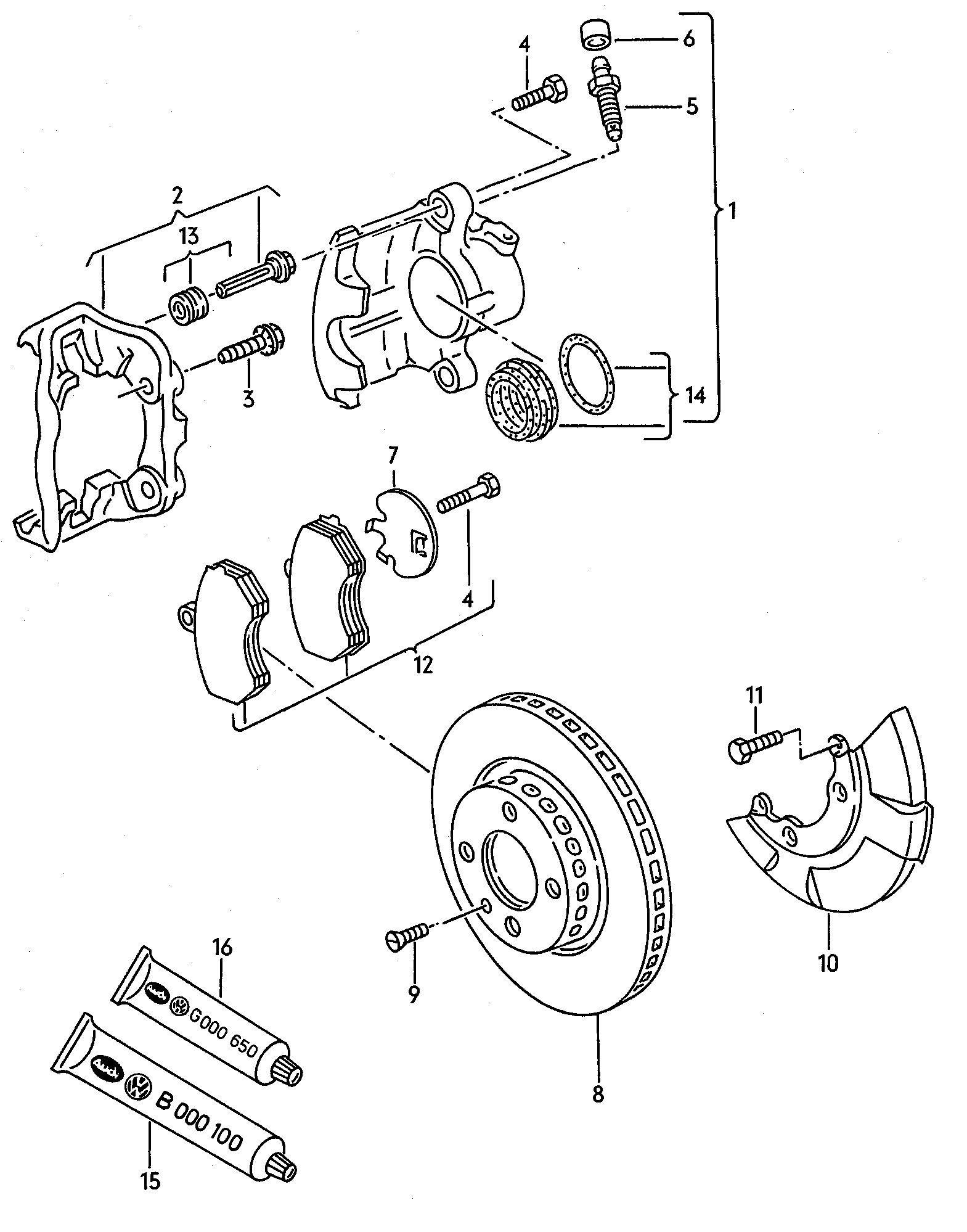 Skoda 357615301A - Disc brake: 2 pcs. autospares.lv