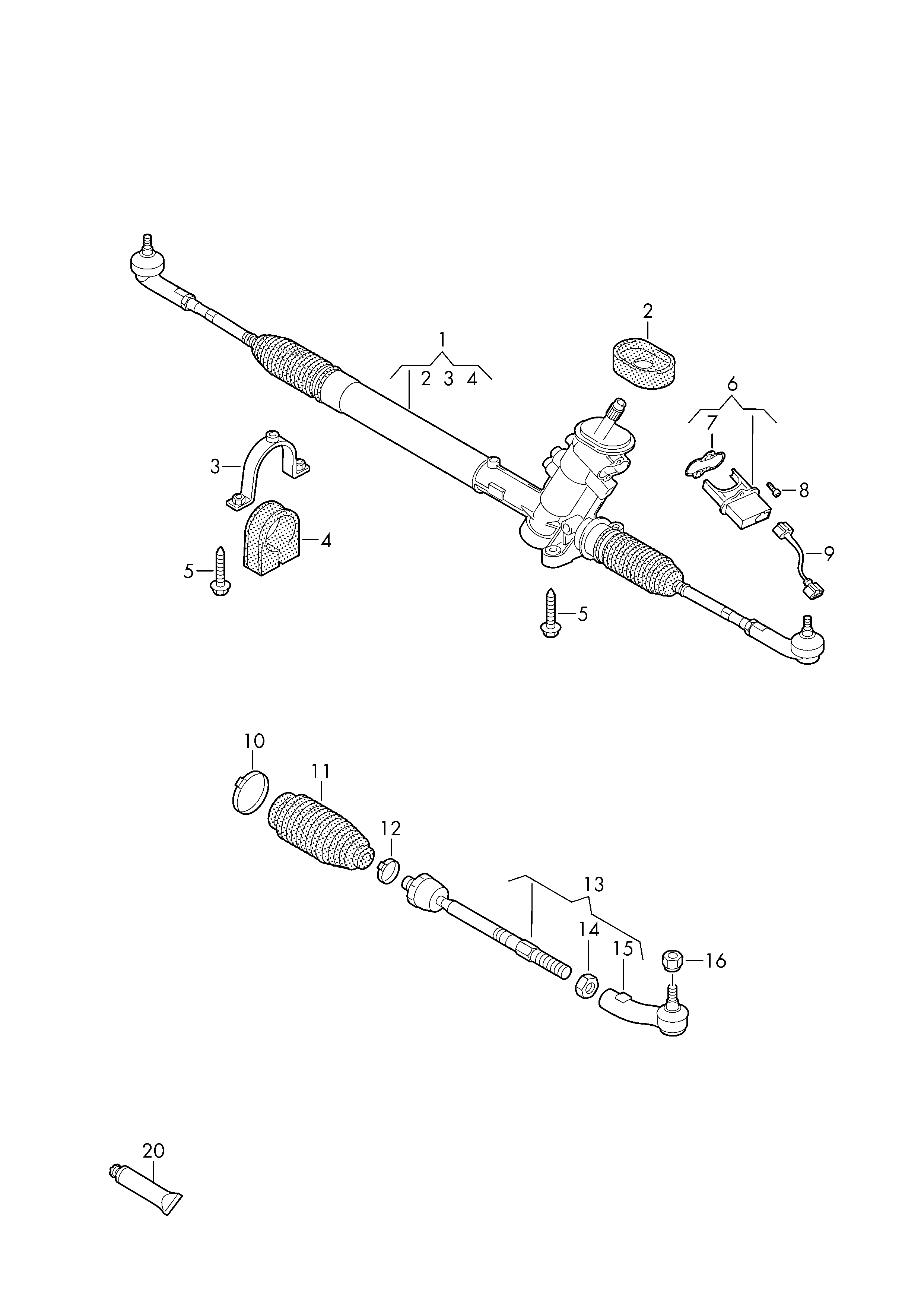 Seat 6R0 423 803 A - Steering gear track rod d - 25.01.2010>>: 1 pcs. autospares.lv