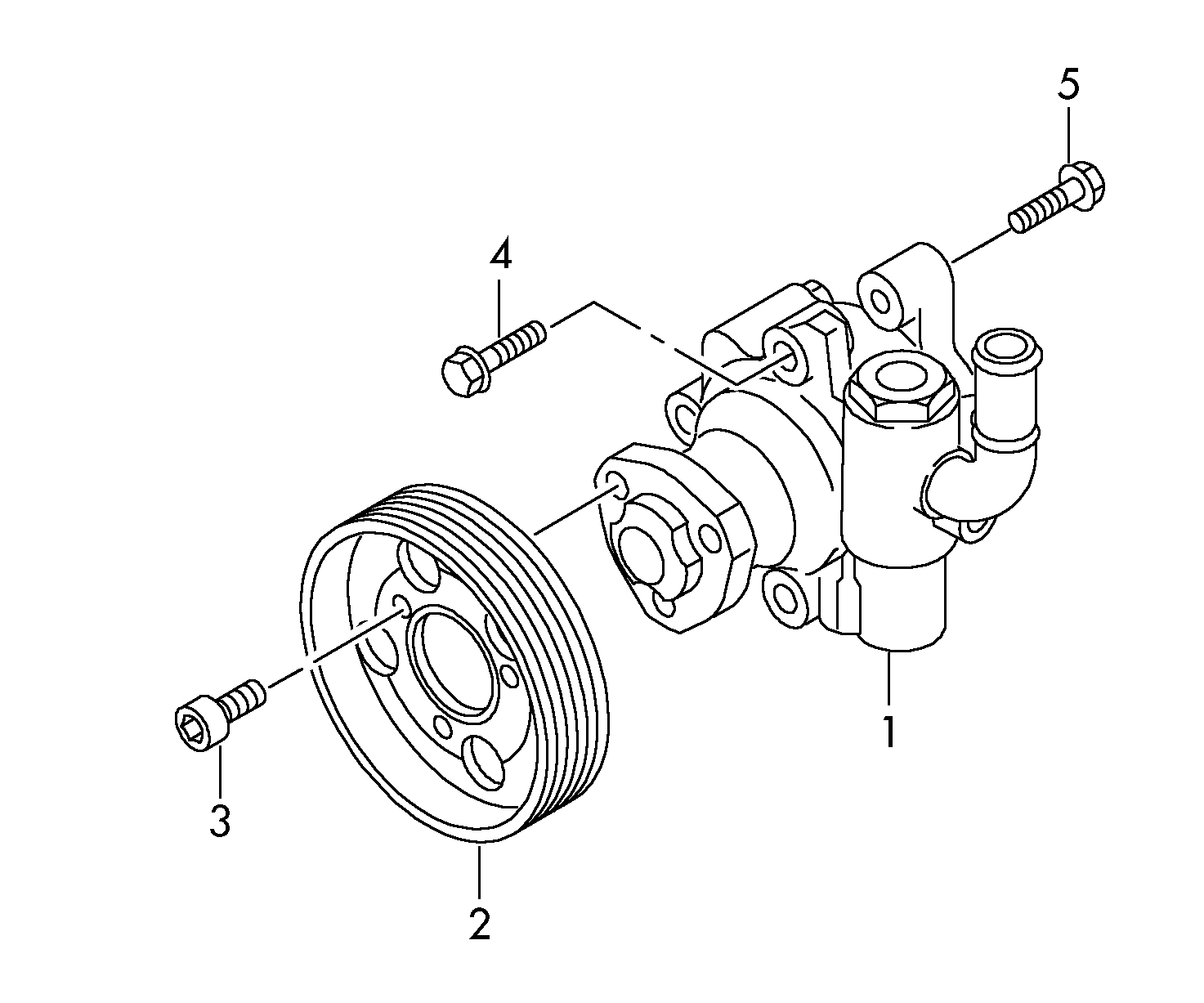 VW 7H0 422 154 F - Vane pump for power steering: 1 pcs. autospares.lv