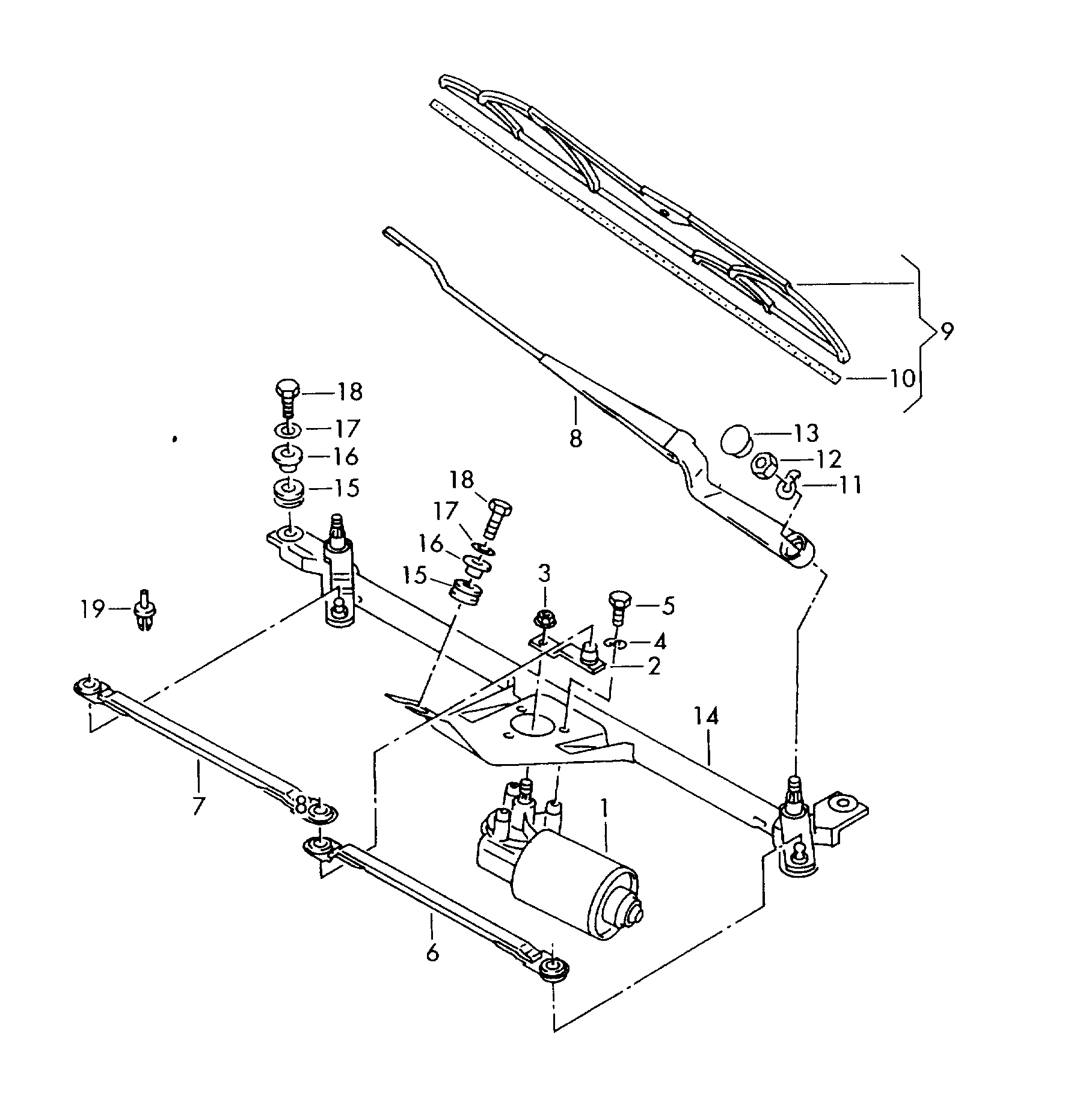 Seat 6N0955427 - Windshield wiper: 1 pcs. autospares.lv