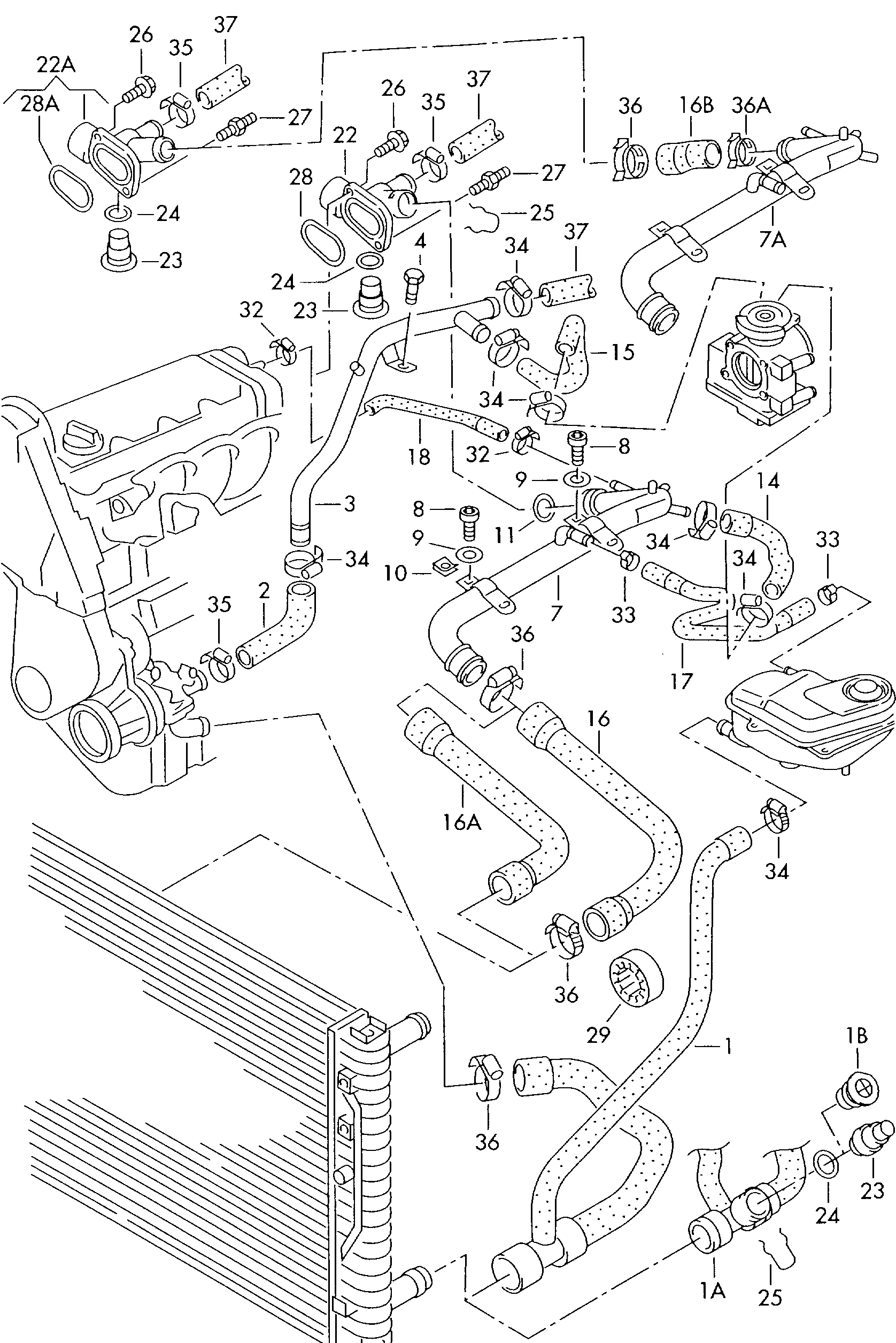 Seat 037 121 688 - Gasket, coolant flange autospares.lv