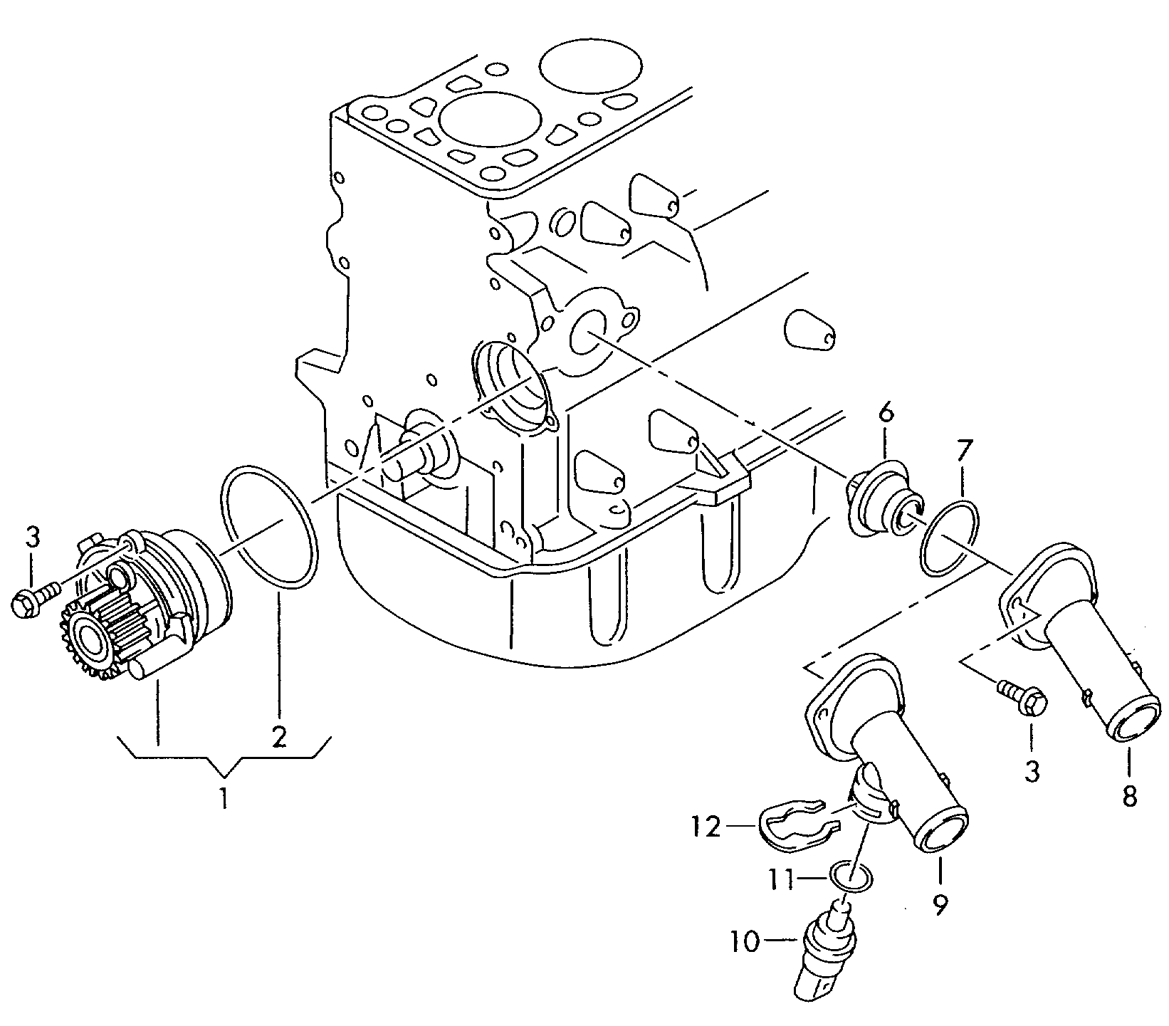 VAG 038121011K - Water Pump autospares.lv