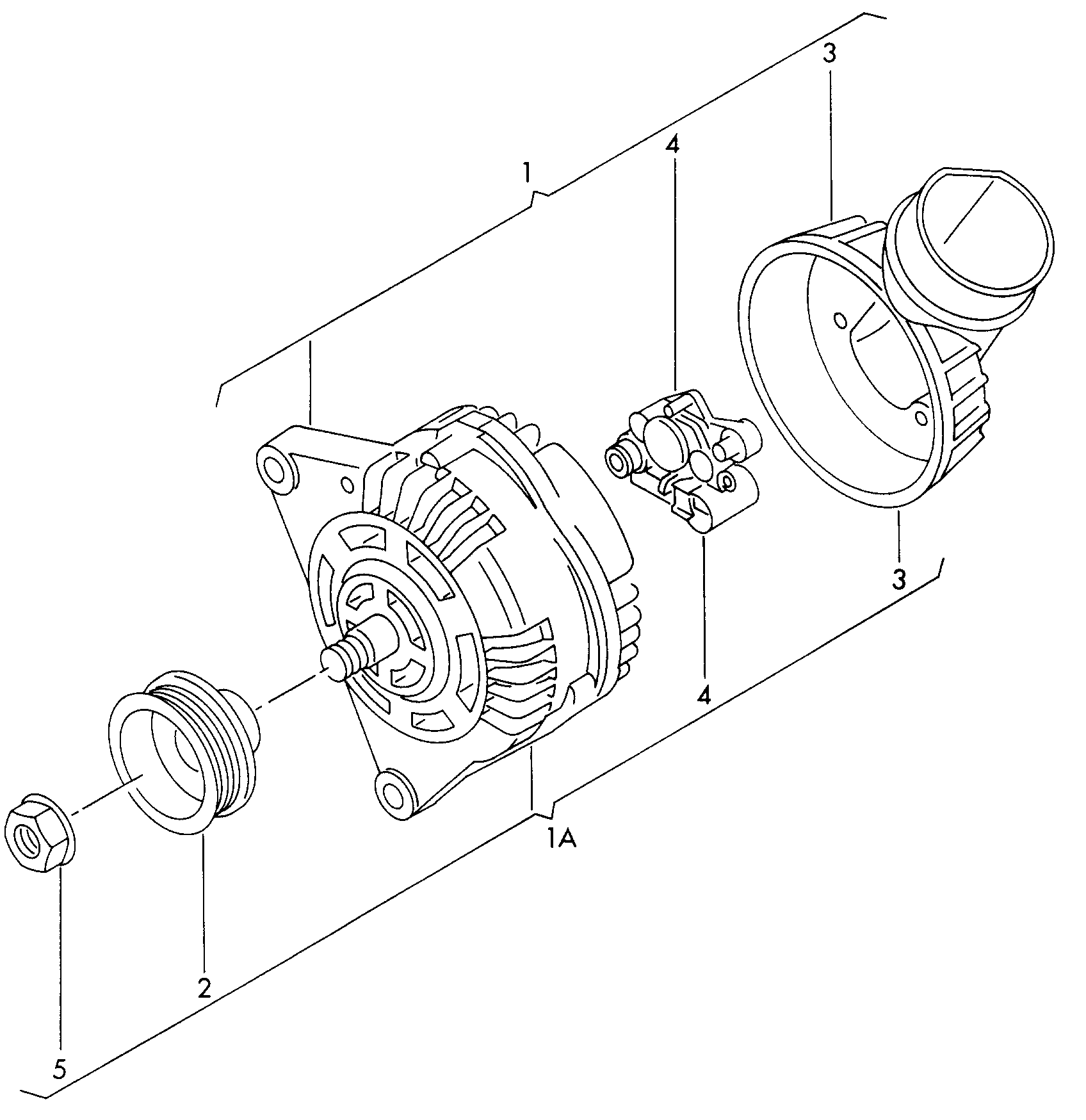 VW 030 903 023 FX - Individual parts for 3-phase alternator: 1 pcs. autospares.lv