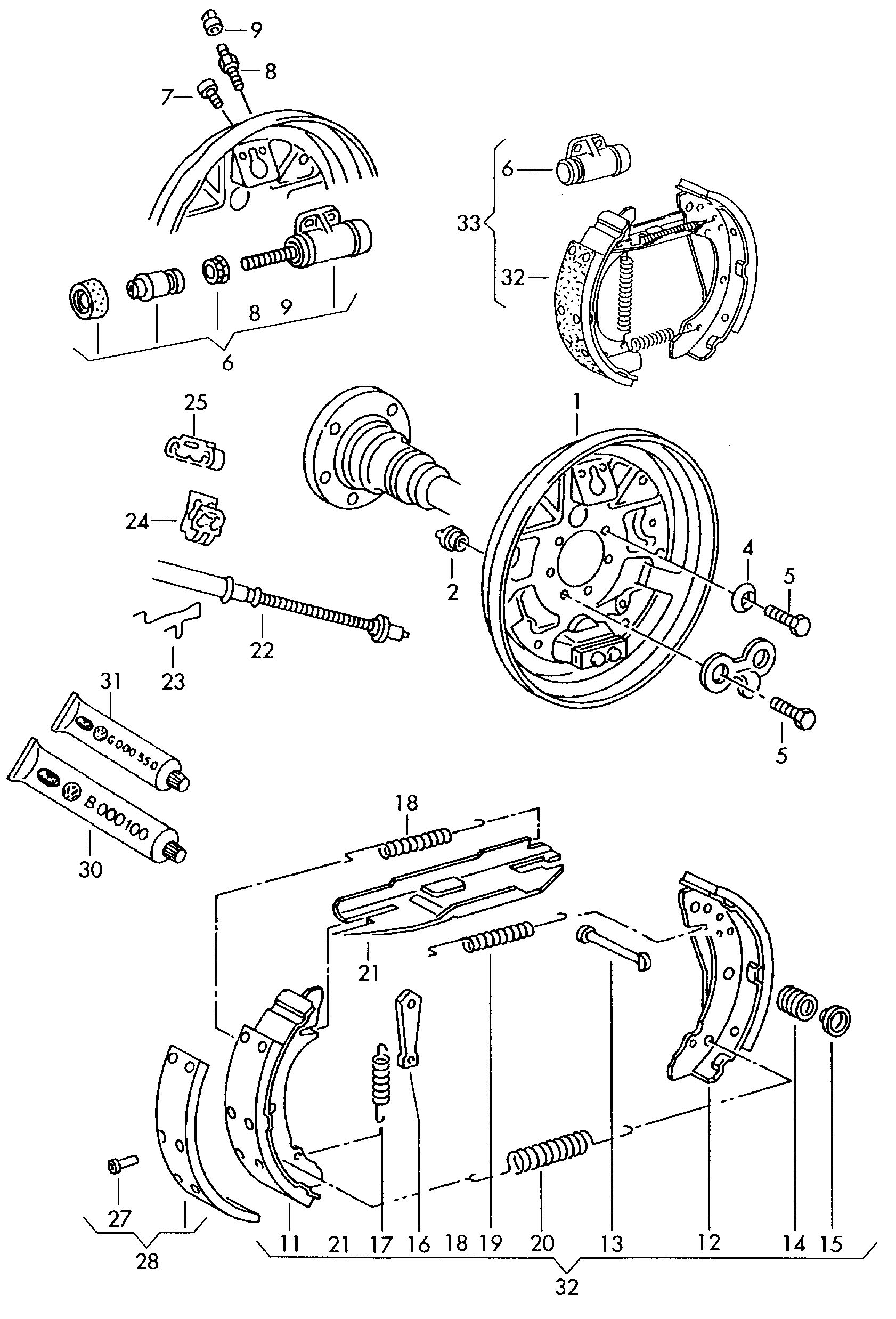 Seat 1H0 609 527 - Brake Shoe Set autospares.lv