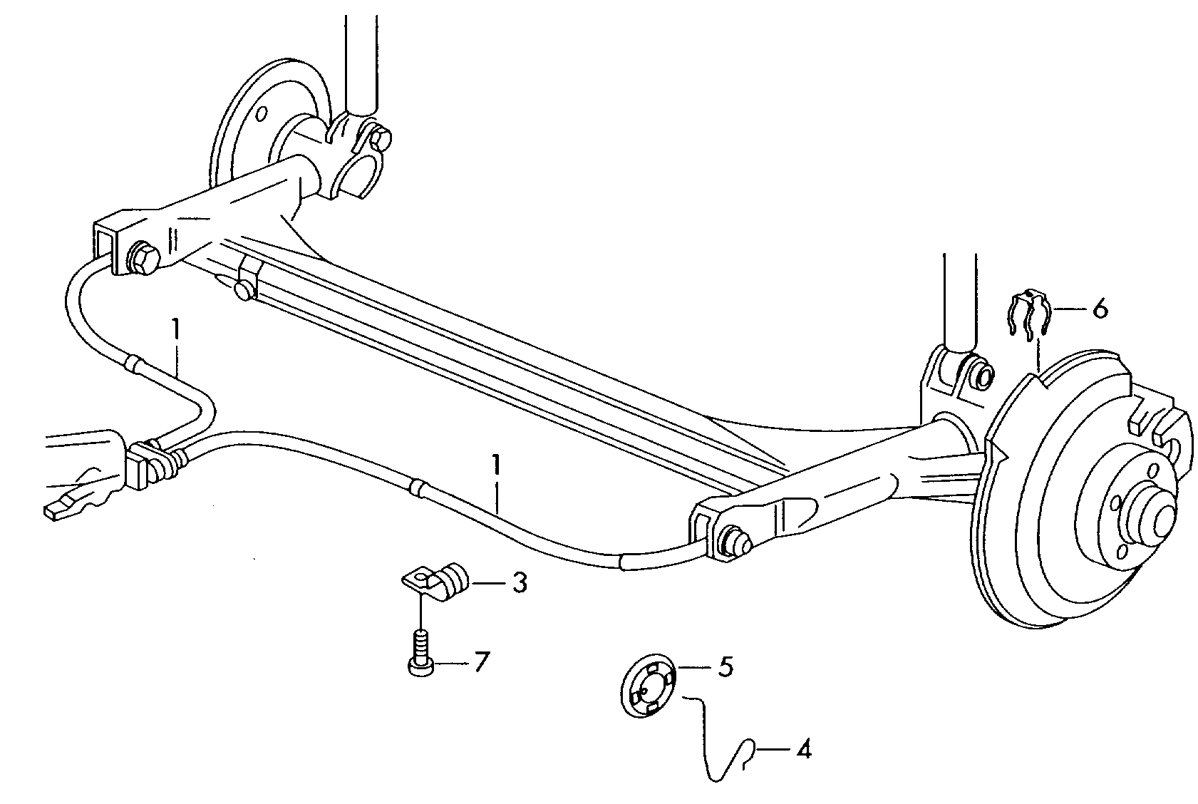 Skoda 1K0609721BE - Brake cable f             >> 1k-6-570 000*: 2 pcs. autospares.lv