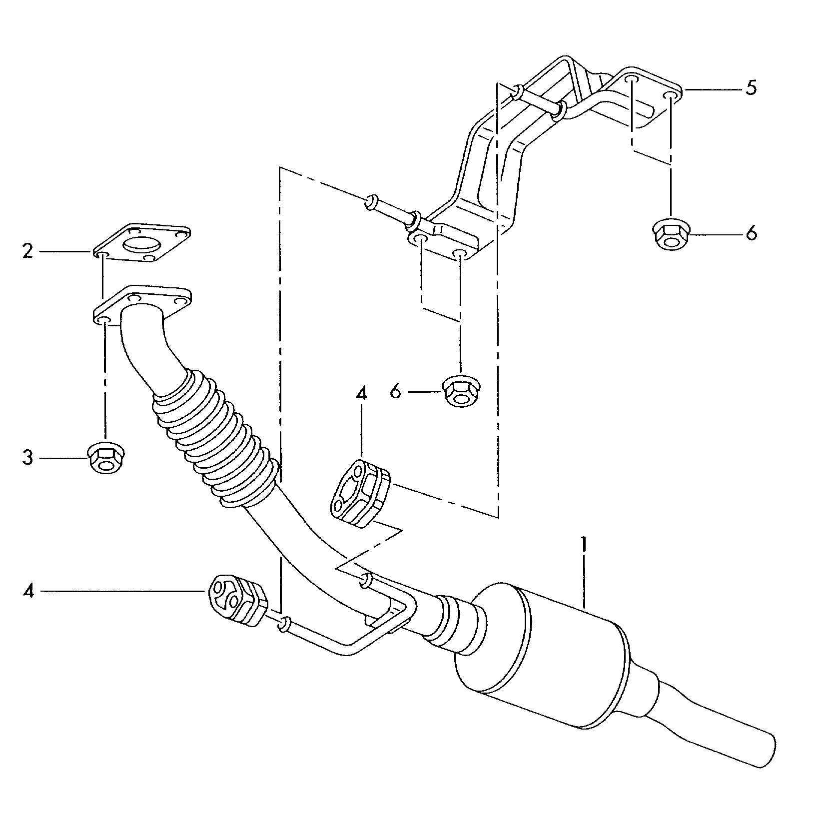 VAG 155 253 115 - Exhaust pipe with catalyst: 1 pcs. autospares.lv