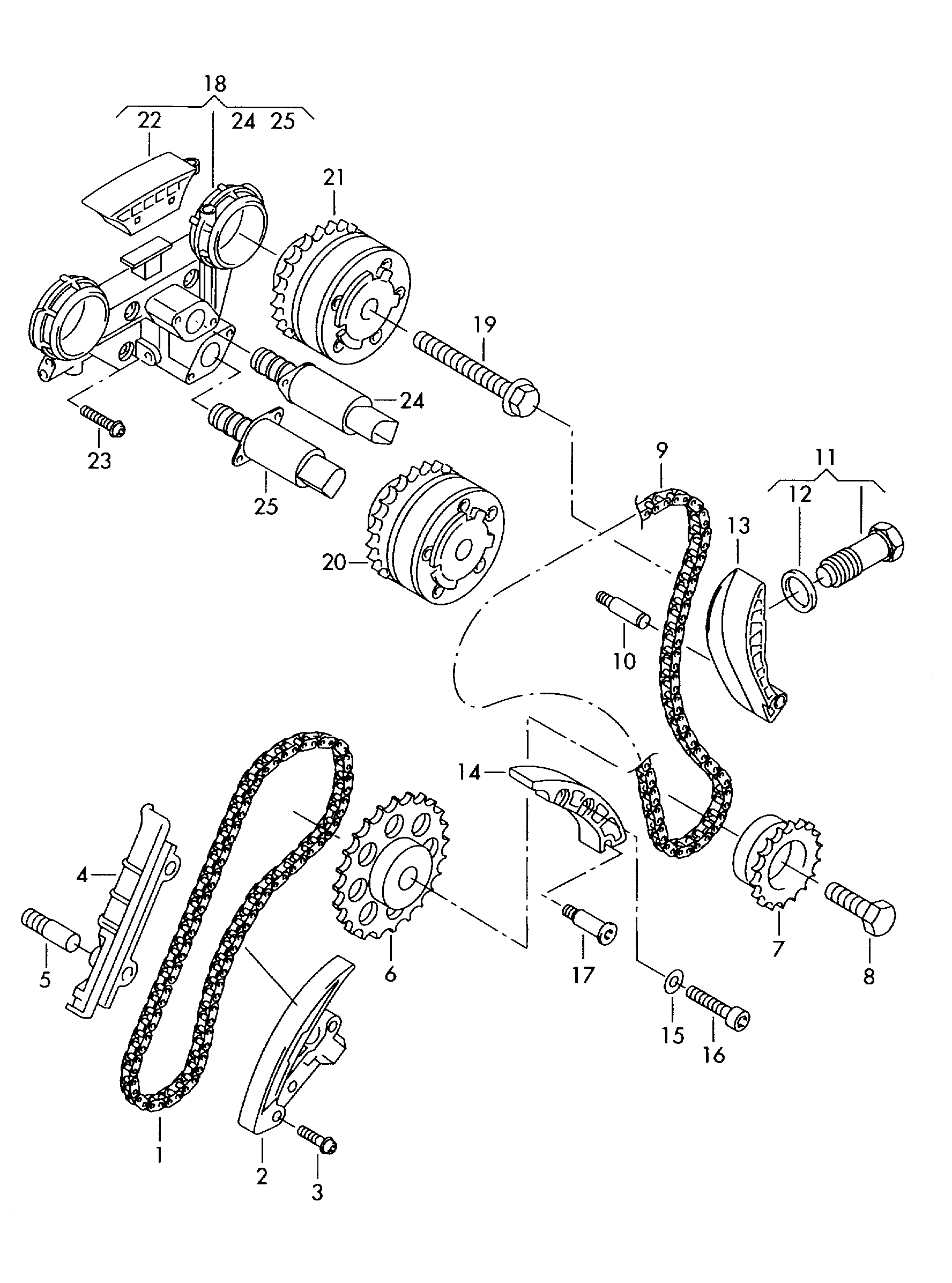 AUDI 066 109 507 D - Tensioner, timing chain autospares.lv