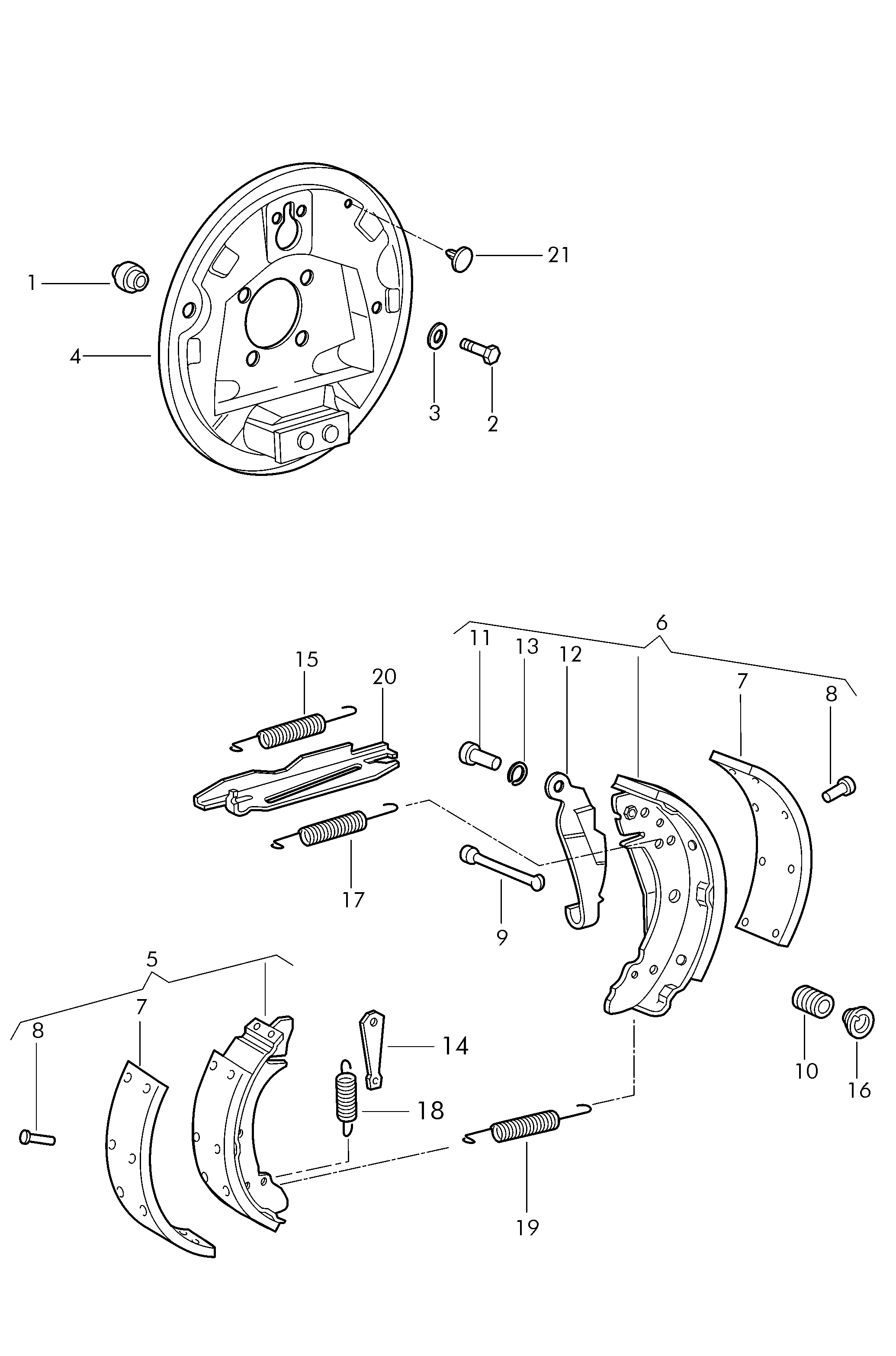 VAG 3096095271 - Brake Shoe Set autospares.lv