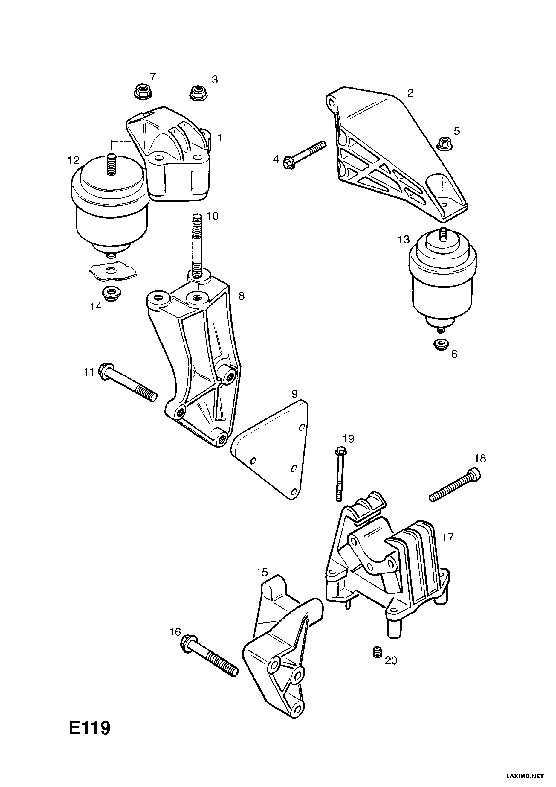 Vauxhall 6 84 680 - Holder, engine mounting autospares.lv